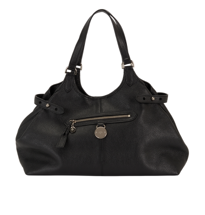 Somerset Tote, &pound;350, Handbags, Black, Leather, Front view